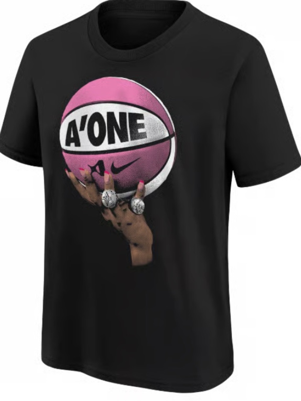 NWT WNBA A’ja Wilson Aces t shirt champion ring youth L size  fit women S/M